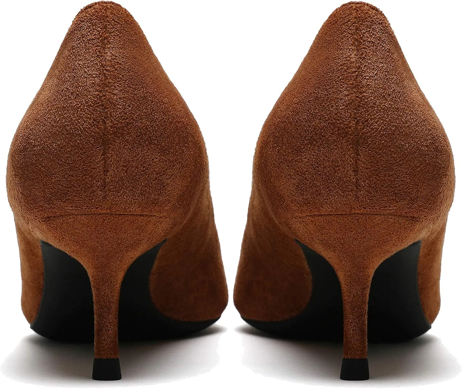 MOOMMO Kitten Heel Pumps Pointed Toe Satin Slip On 2 Inch Mid Heel Dress Shoes Classic Work Pumps for Office Ladies Wedding Bridal Party 4-13 M US