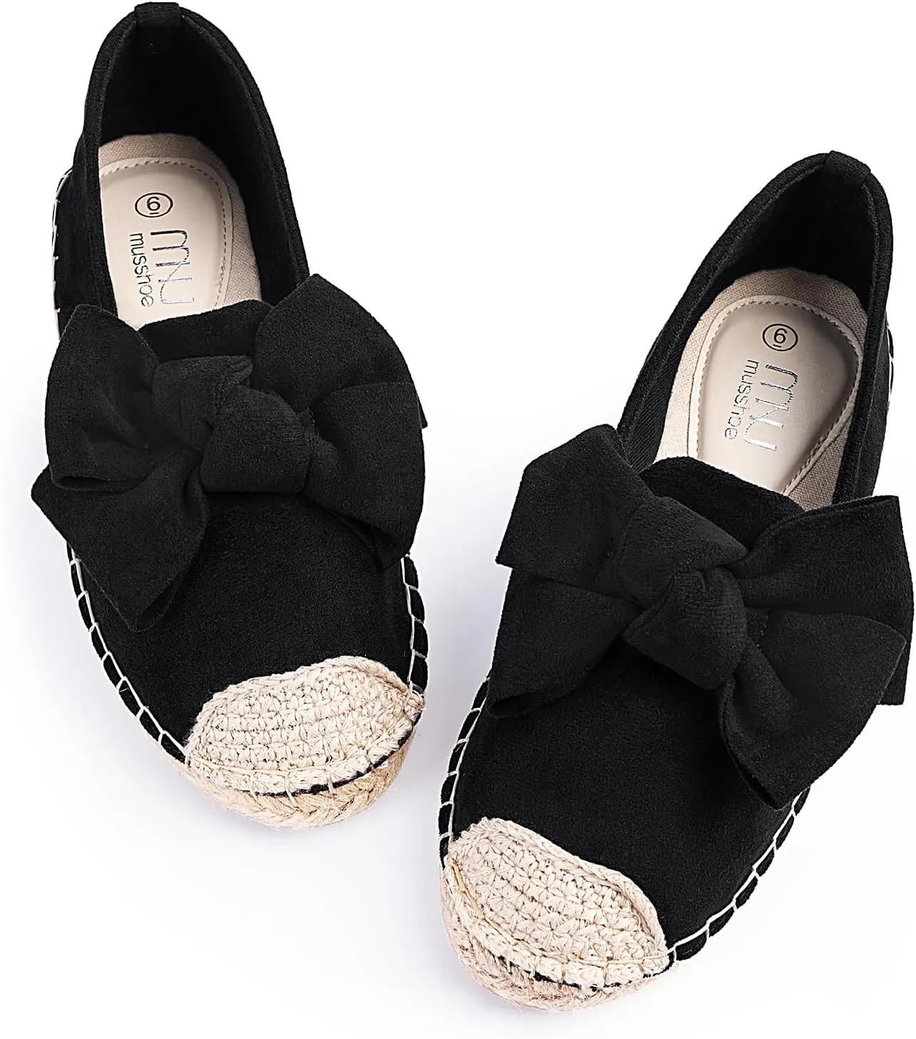 MUSSHOE Espadrilles for Women Flats Dressy Comfort Flat Closed Toe