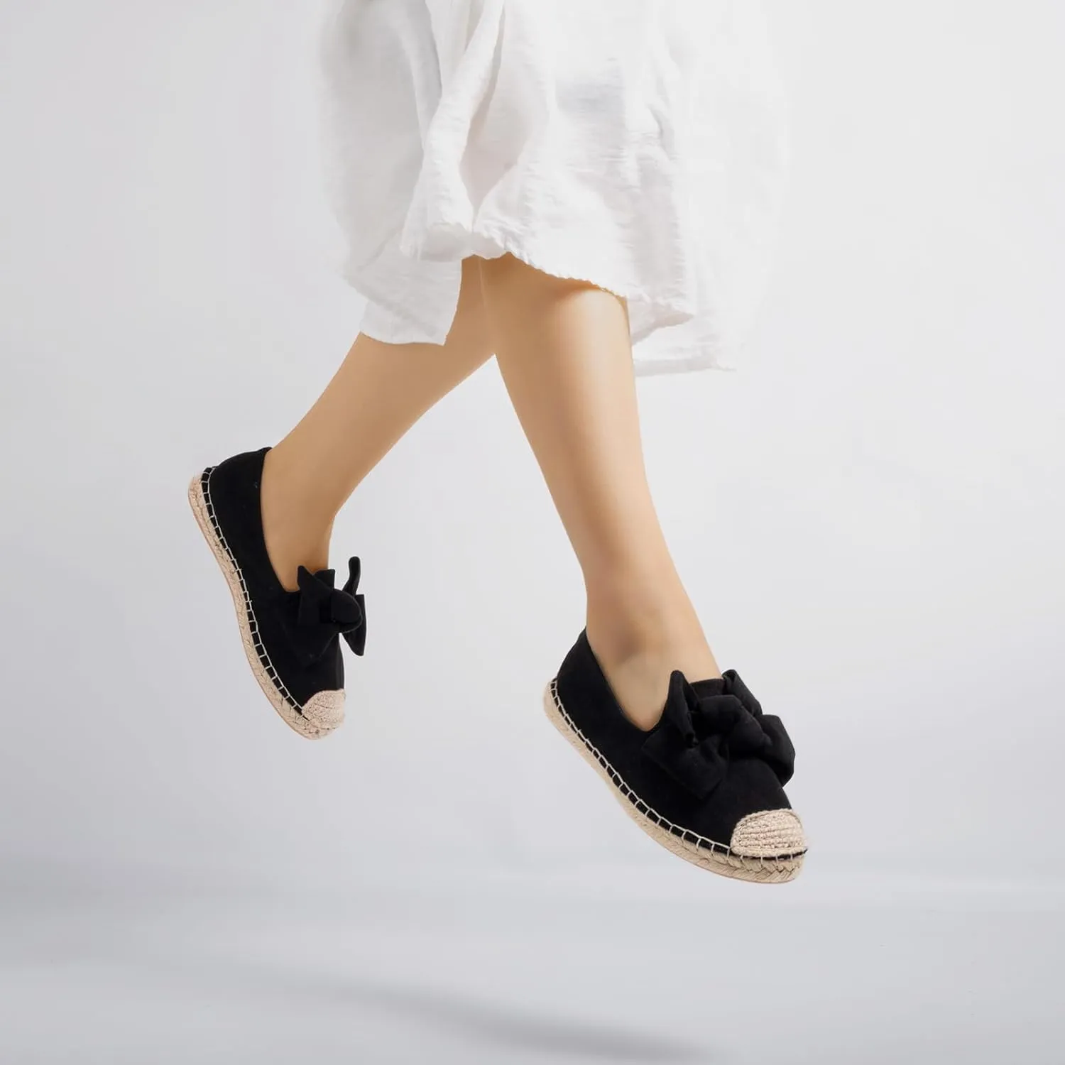 MUSSHOE Espadrilles for Women Flats Dressy Comfort Flat Closed Toe