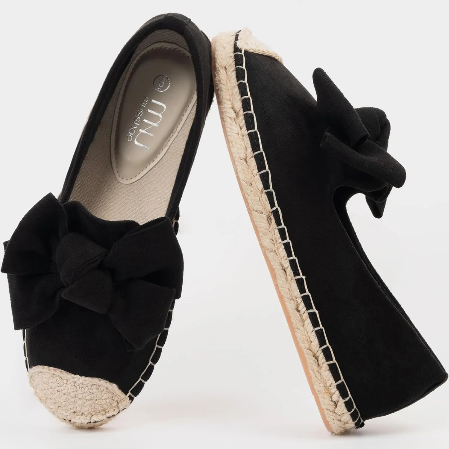 MUSSHOE Espadrilles for Women Flats Dressy Comfort Flat Closed Toe
