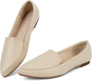 MUSSHOE Loafers for Women Comfortable Pointed Toe Memory Foam Women's Loafers