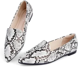 MUSSHOE Loafers for Women Comfortable Pointed Toe Memory Foam Women's Loafers