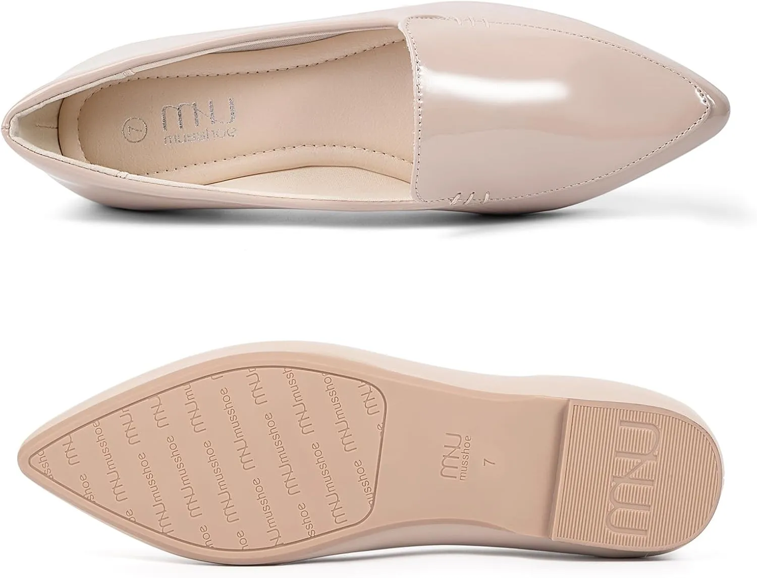 MUSSHOE Loafers for Women Comfortable Pointed Toe Memory Foam Women's Loafers