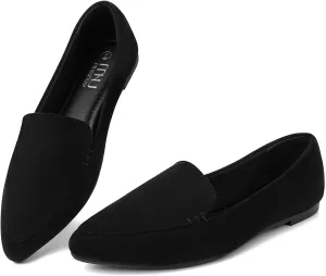 MUSSHOE Loafers for Women Comfortable Pointed Toe Memory Foam Women's Loafers