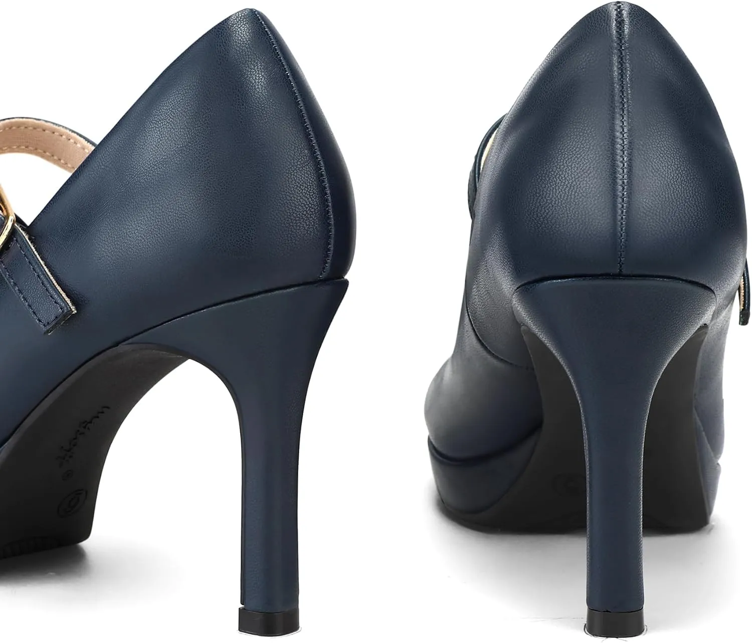 mysoft Women's Pumps Closed Toe Mary Jane Pumps Round Toe Platform High Heel Dress Shoes