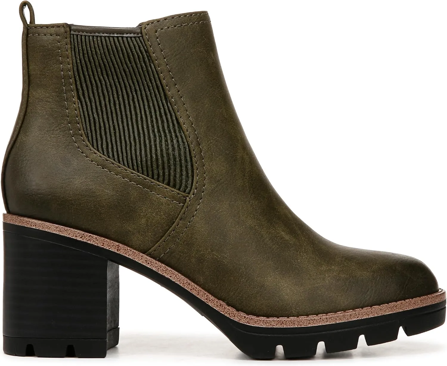 Naturalizer Women's Madalynn Gore Lug Sole Heeled Ankle Bootie
