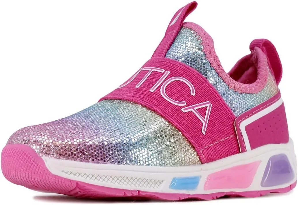 Nautica Kids Light Up Flashing Sneaker Athletic Running Shoes Lace-Up/Bungee/Slip-on |Boy - Girl|(Little Kid/Big Kid) Kappil Parks Neave Lights