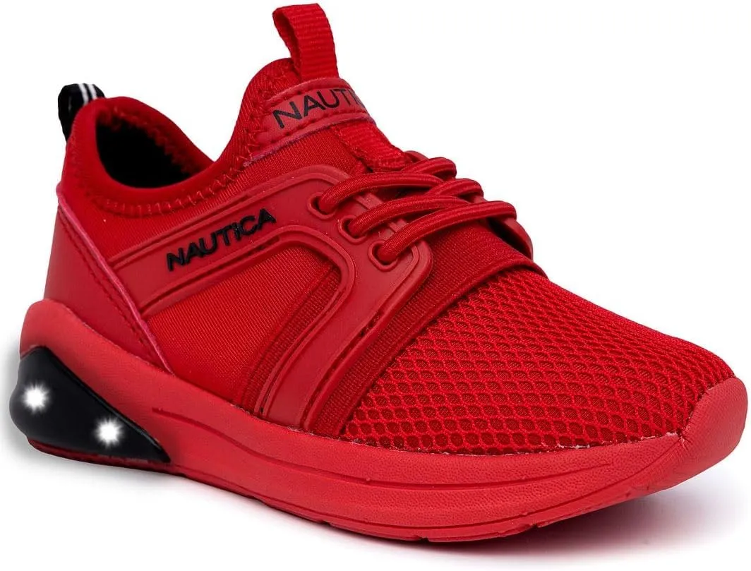 Nautica Kids Light Up Flashing Sneaker Athletic Running Shoes Lace-Up/Bungee/Slip-on |Boy - Girl|(Little Kid/Big Kid) Kappil Parks Neave Lights