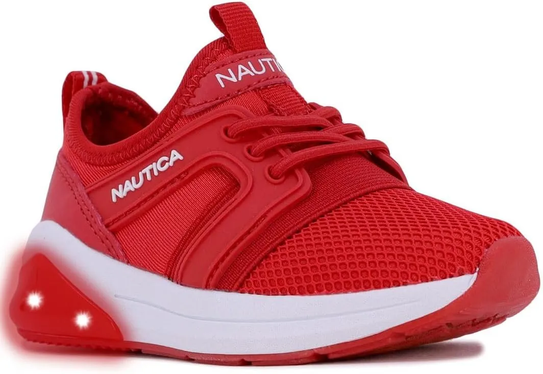 Nautica Kids Light Up Flashing Sneaker Athletic Running Shoes Lace-Up/Bungee/Slip-on |Boy - Girl|(Little Kid/Big Kid) Kappil Parks Neave Lights