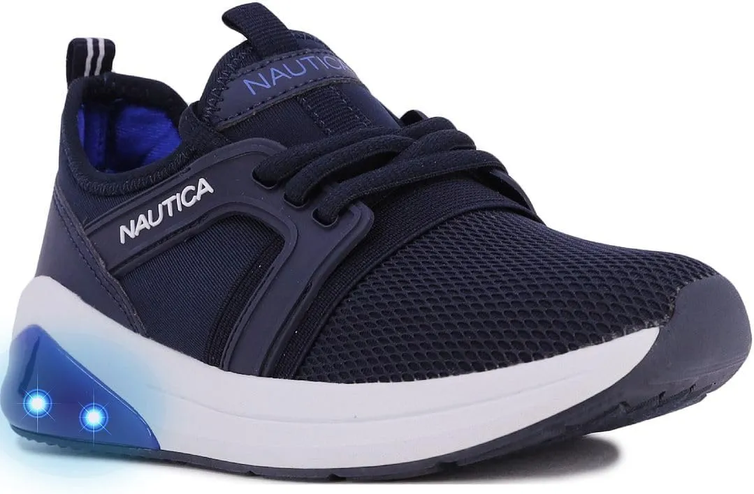 Nautica Kids Light Up Flashing Sneaker Athletic Running Shoes Lace-Up/Bungee/Slip-on |Boy - Girl|(Little Kid/Big Kid) Kappil Parks Neave Lights