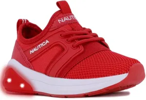 Nautica Kids Light Up Flashing Sneaker Athletic Running Shoes Lace-Up/Bungee/Slip-on |Boy - Girl|(Little Kid/Big Kid) Kappil Parks Neave Lights