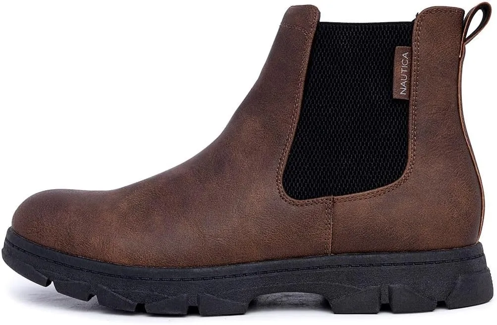 Nautica Men's Chelsea Boot Slip-On Dress Ankle Shoe Chukka Desert Boots-Wuzer