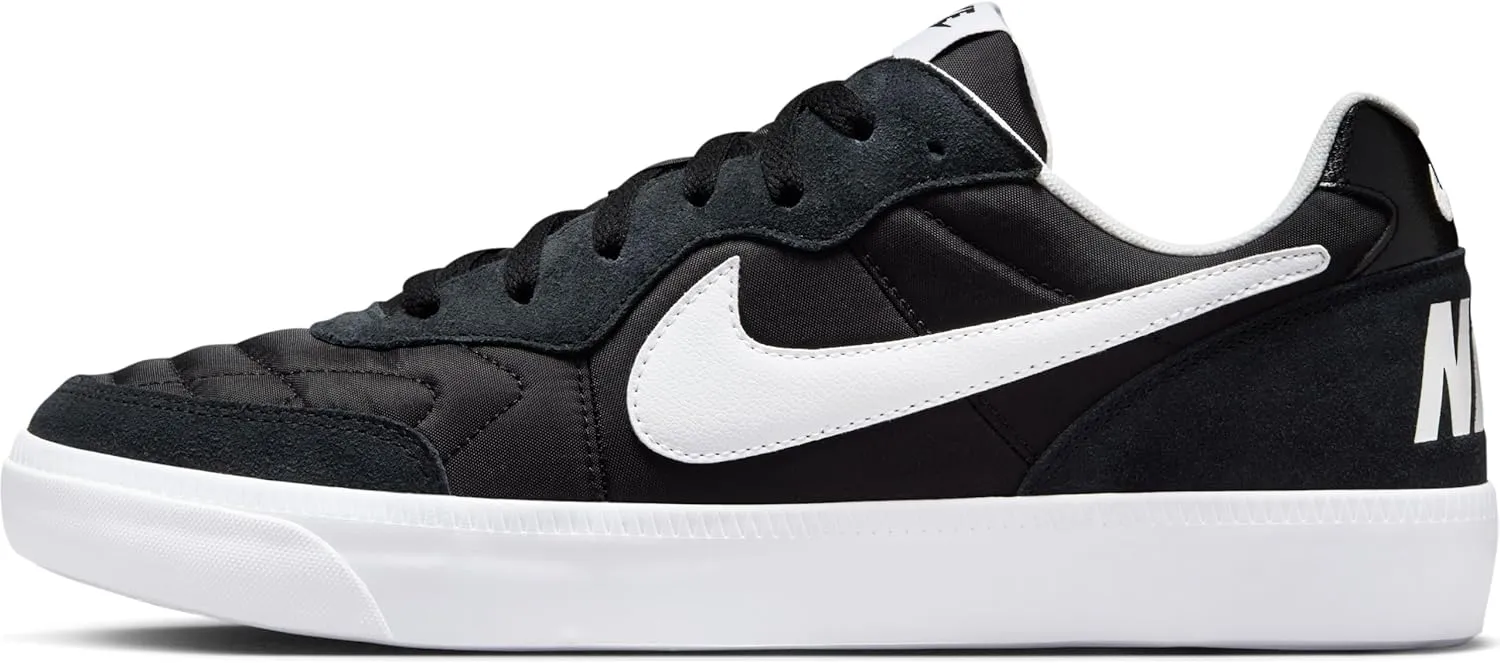 Nike Men's NSW Tiempo Trainer Black/White/Gum Med Brown Training Shoe 8.5 Men US