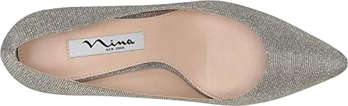 NINA Womens Nina60-yy Pointed Toe Classic Pumps, Grey, Size 11.0