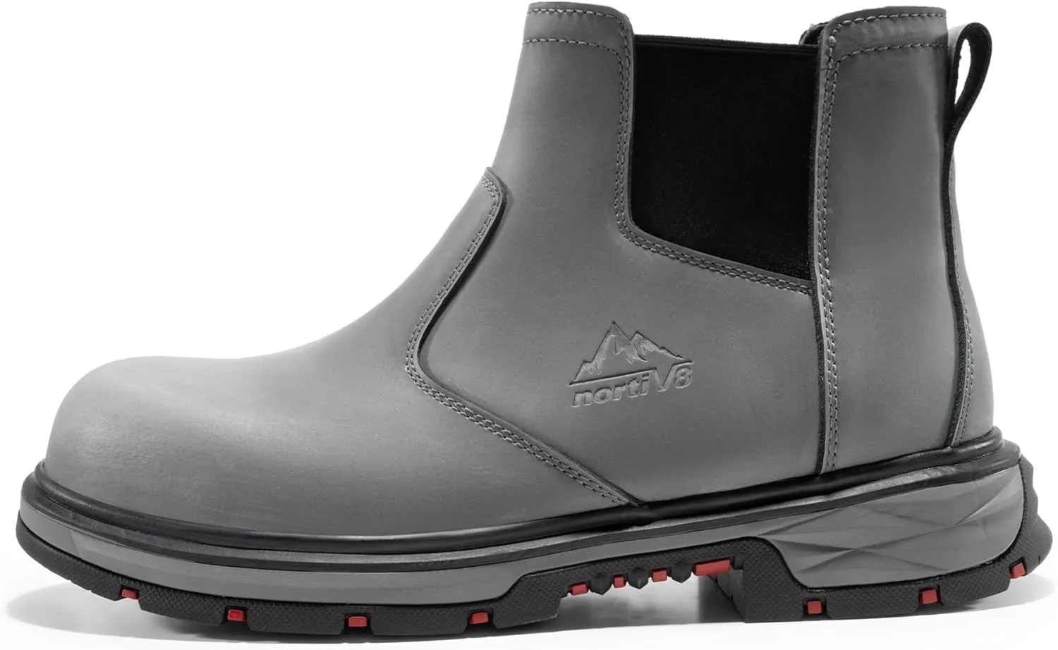 NORTIV 8 Slip On Work Boots for Men Steel Toe Waterproof Safety Construction Boots for Men