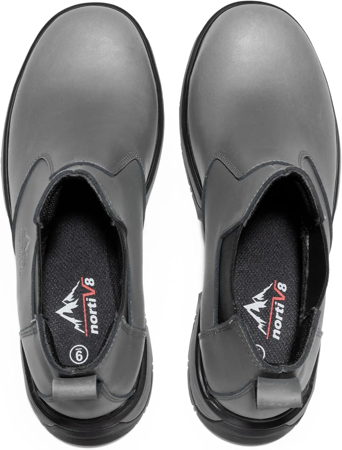 NORTIV 8 Slip On Work Boots for Men Steel Toe Waterproof Safety Construction Boots for Men