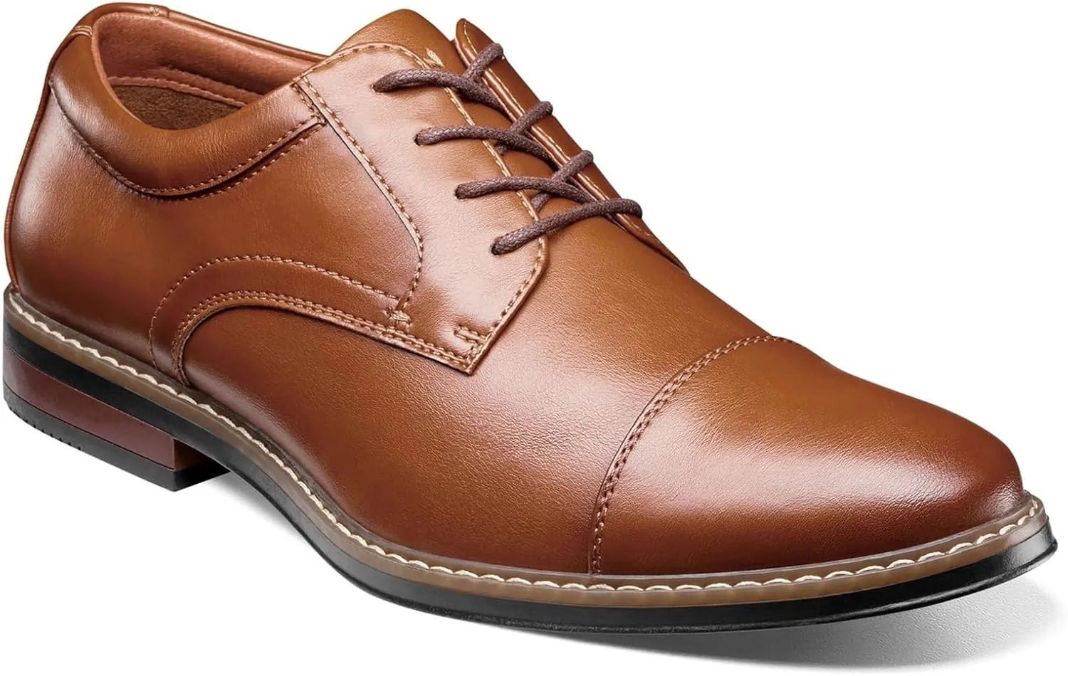 Nunn Bush Men's Carmelo Cap Toe Oxford Classic Modern Formal Lace Up Dress Casual Shoes