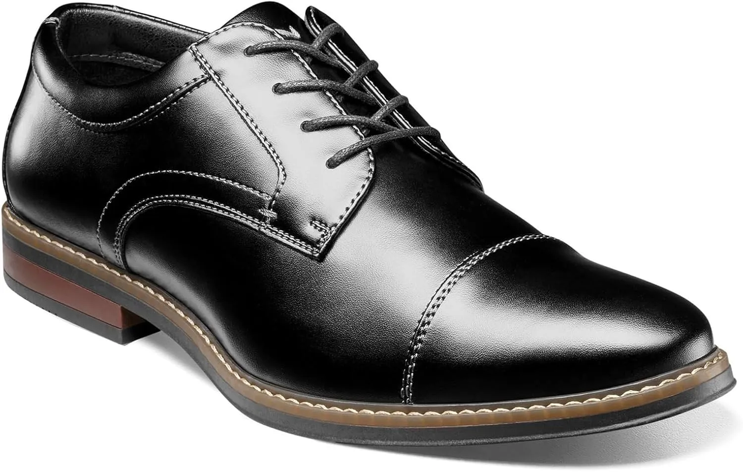 Nunn Bush Men's Carmelo Cap Toe Oxford Classic Modern Formal Lace Up Dress Casual Shoes