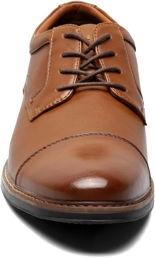 Nunn Bush Men's Carmelo Cap Toe Oxford Classic Modern Formal Lace Up Dress Casual Shoes