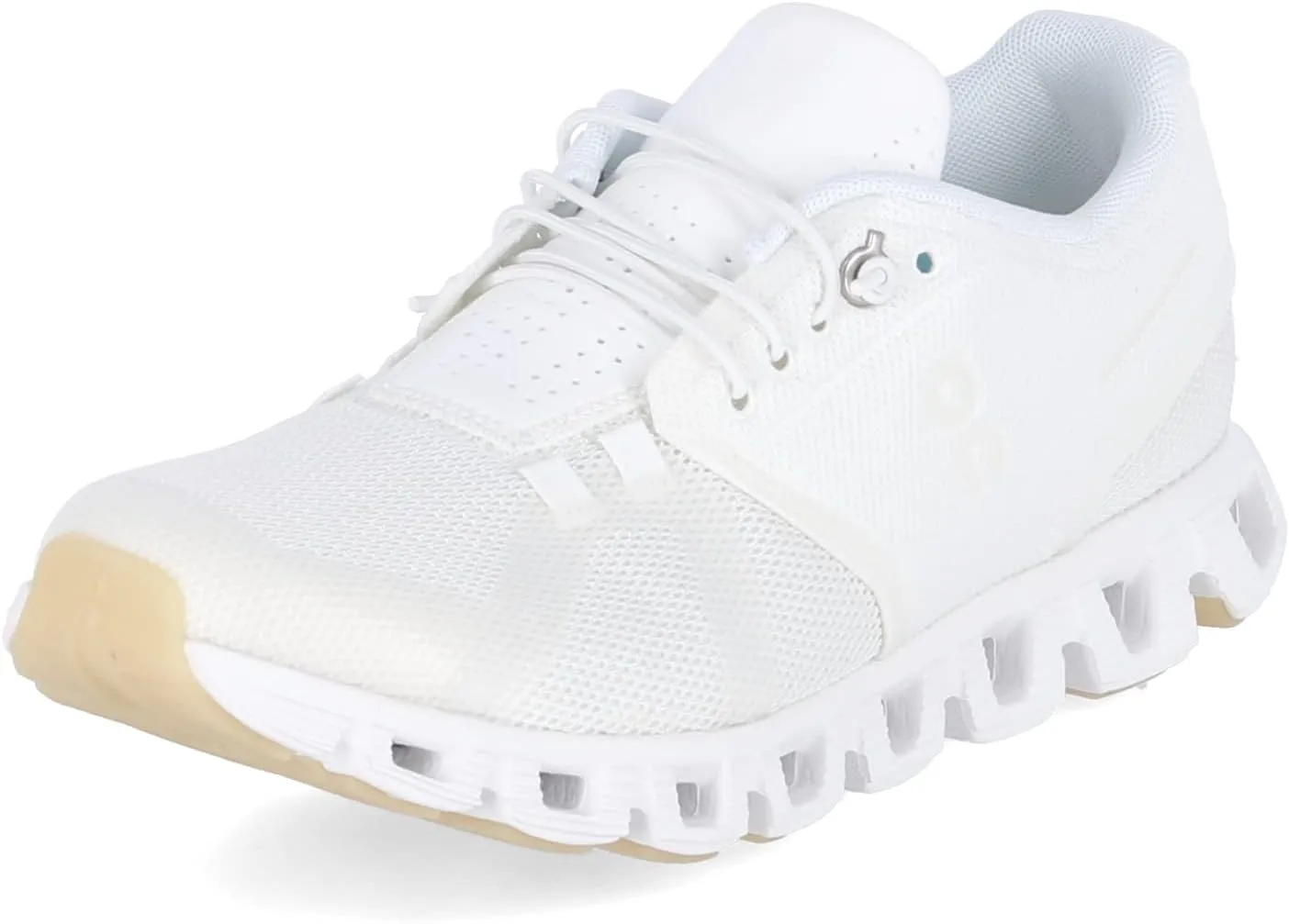 On Running Cloud 5 Women's Athletic Shoes, Undyed White, Gum Sole