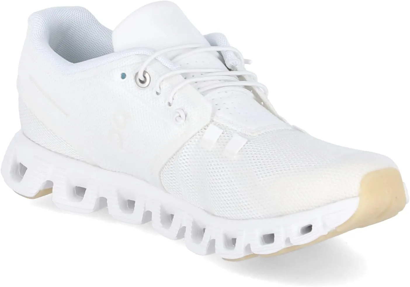 On Running Cloud 5 Women's Athletic Shoes, Undyed White, Gum Sole