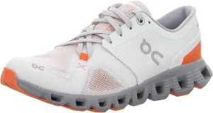 On Women's Cloud X 3 Sneakers, Ivory/Alloy, 9 Medium US