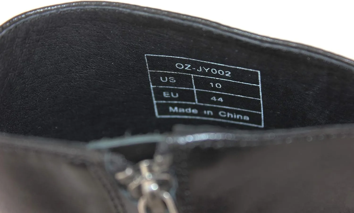 OSSTONE Dress Boot for Men Leather Chukka Designer Boots Calfskin Casual Heel Shoes Footwear Zipper-up OS-JY002-Black-Calfskin-US