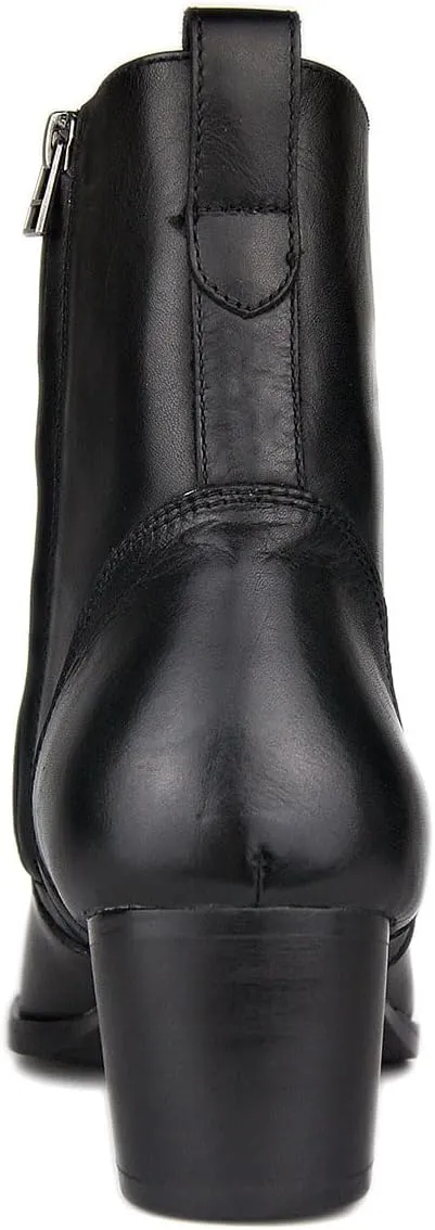 OSSTONE Dress Boot for Men Leather Chukka Designer Boots Casual Heel Shoes Zipper-up OS-JY002-US