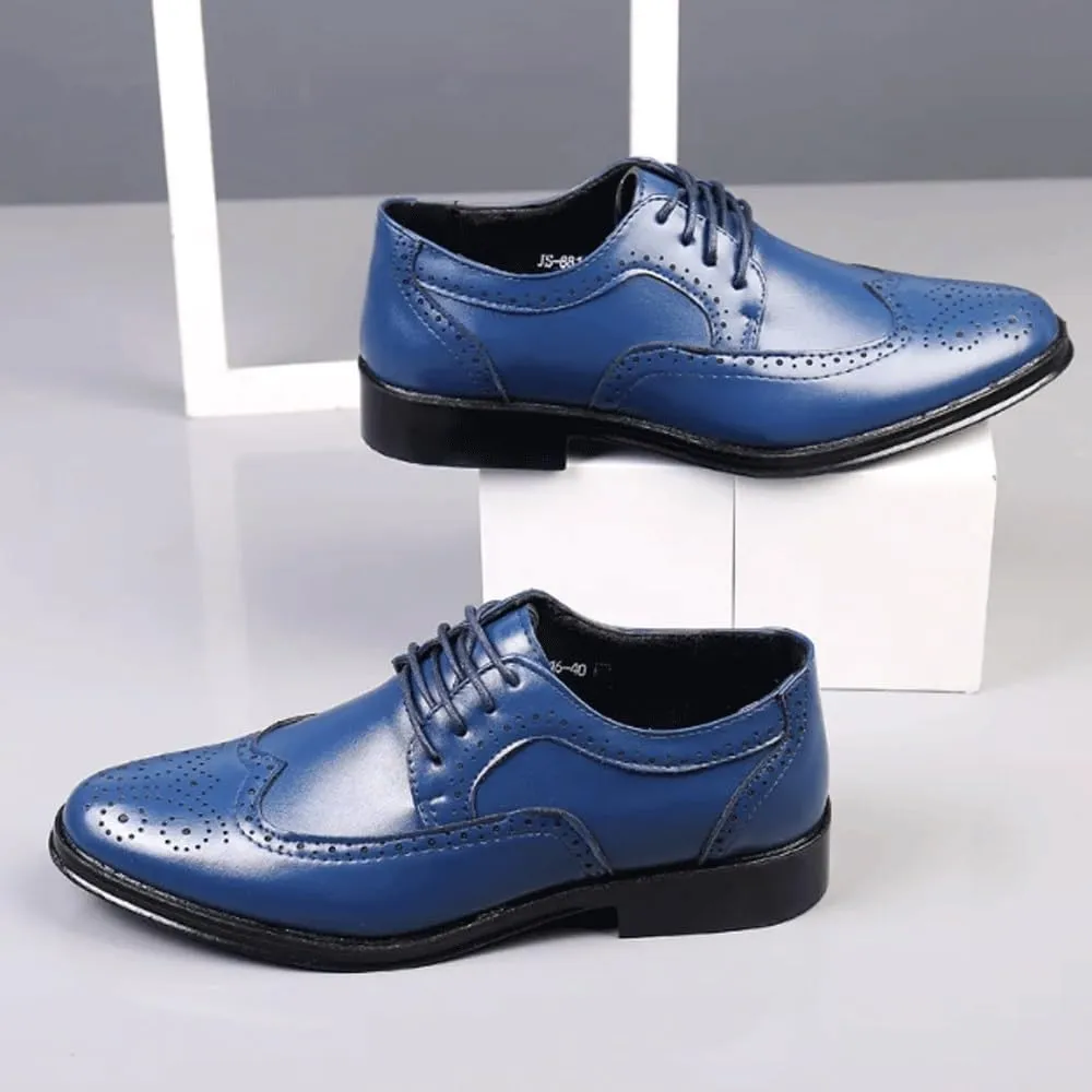 Oxford Shoes for Men Leather Brogue Dress Shoes Classic Business Formal Shoes Man Handcrafted Mens Oxford Shoes
