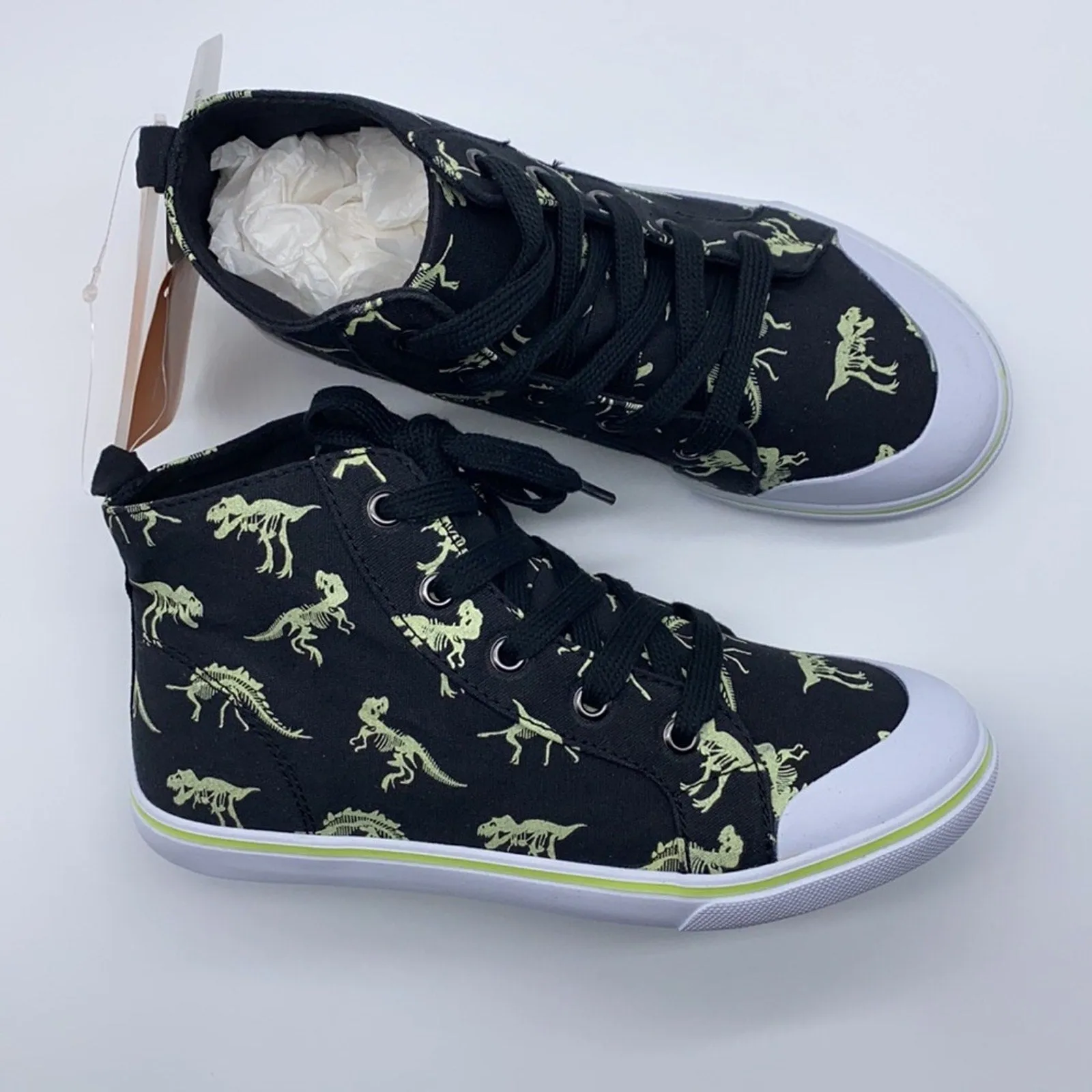 PanacheProse Gymboree Glow In The Dark Dinosaur HiTop Sneakers Size 4