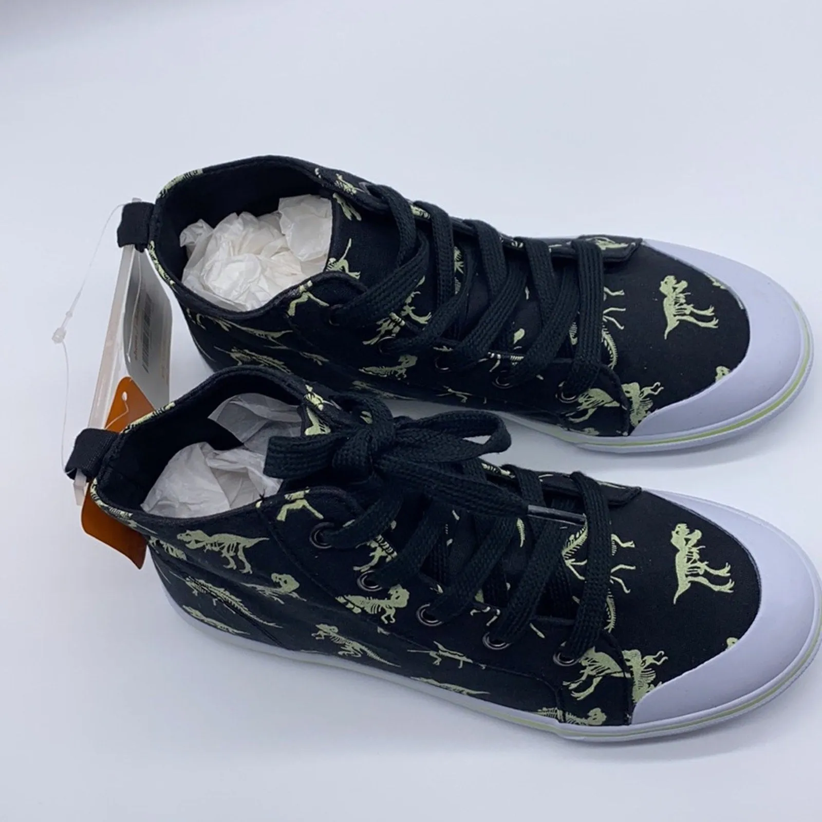 PanacheProse Gymboree Glow In The Dark Dinosaur HiTop Sneakers Size 4