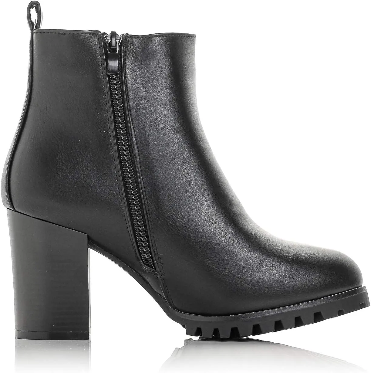 Payton-05 Womens Chelsea Boot Side Zip Elastic Panel Chunky Heel Ankle Bootie