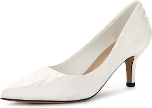 Perphy Pointed Toe Kitten Heels Pumps Leaf Print Classic Dress Wedding Shoes for Women