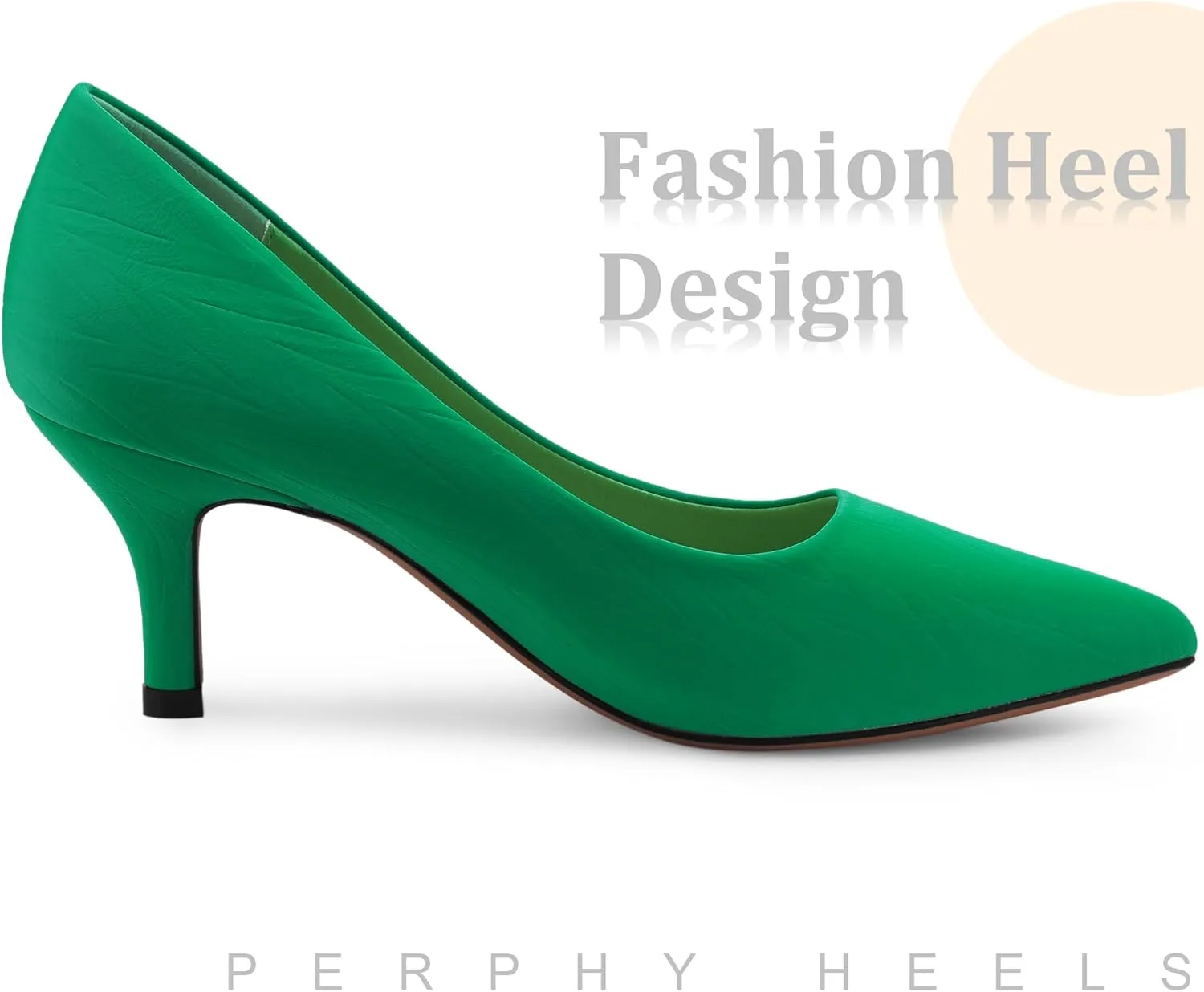 Perphy Pointed Toe Kitten Heels Pumps Leaf Print Classic Dress Wedding Shoes for Women