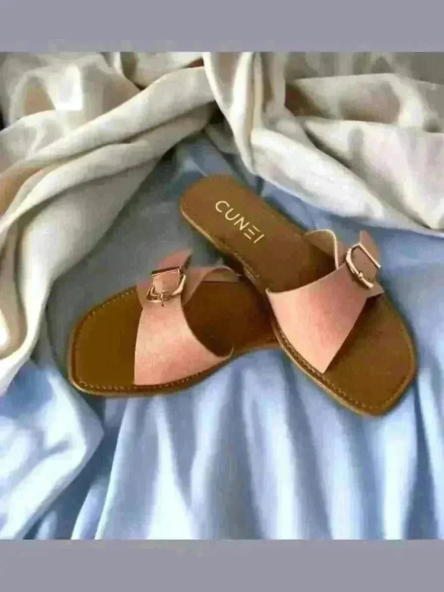 Pink Buckled Flats