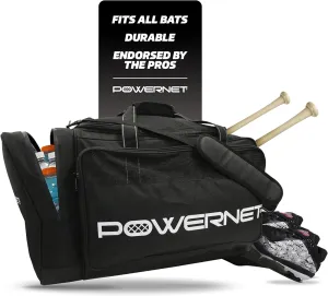 PowerNet Pro Duffle Bag, Softball Baseball Bag, Baseball Gear Bag, Baseball Bat Bag with Internal Bat Sleeves, Baseball Bags with Padded Strap & Pockets