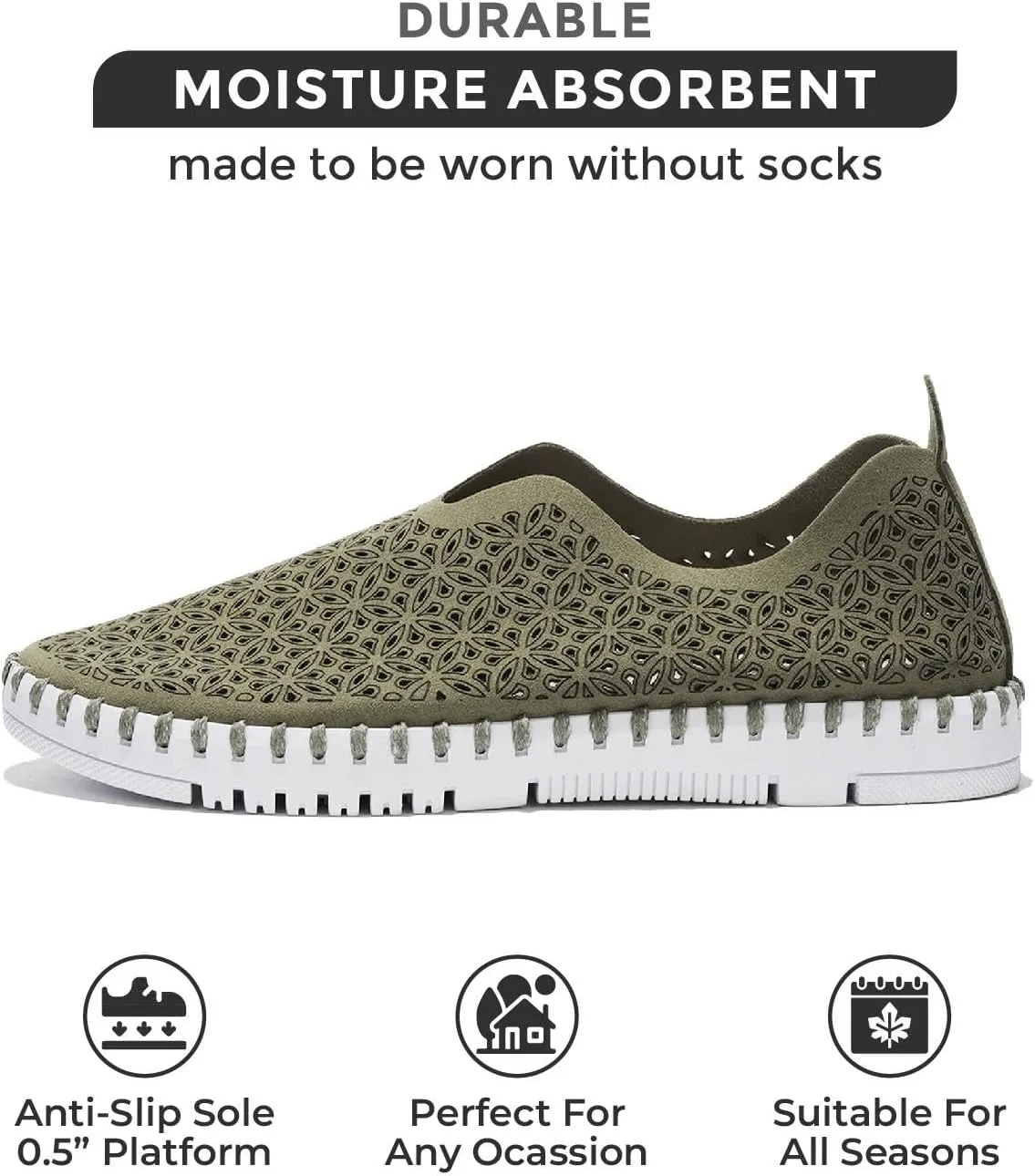 Project Cloud Womens Shoes - Lightweight Summer Loafers for Women with Memory Foam Insole - Breathable Womens Loafers - Perfect Summer Shoes for Women 2025 (Rose)