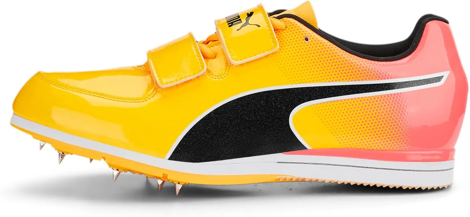 PUMA Women's Evospeed Triple Jump Sneaker, Sun Stream-Sunset Glow Black, 14