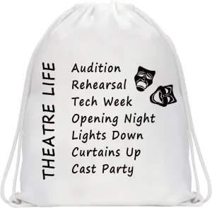 PXTIDY Theatre Life Drawstring Bags Drama Theater Gifts Comedy Tragedy Mask Theater Bag Drama Actor Actress Gifts
