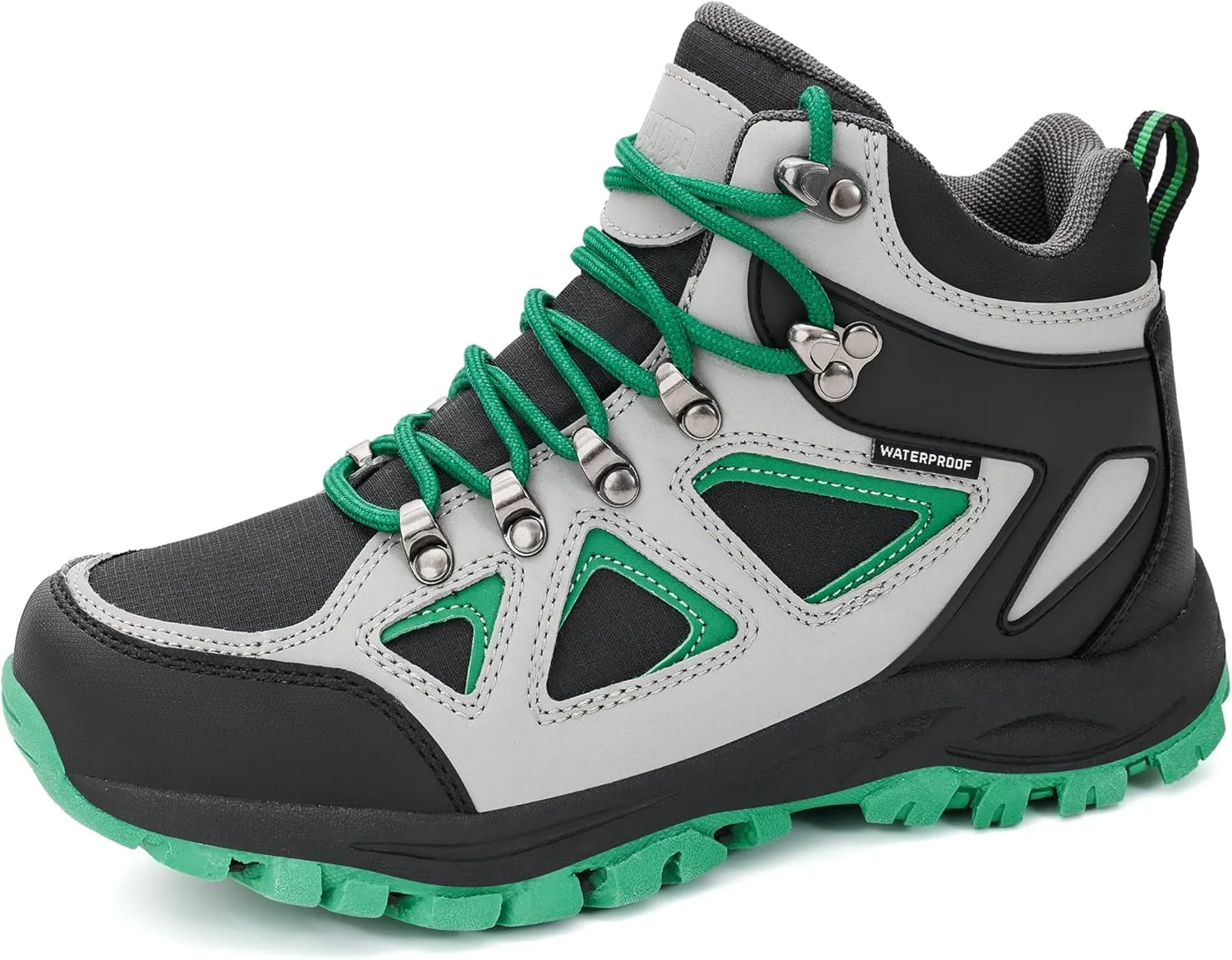 R CORD Kids Hiking Boots Girls Hiking Boots Waterproof Non-Slip for Outdoor Lace-Up Closure Durable TPR Traction Outsole Kids Hiking Shoes