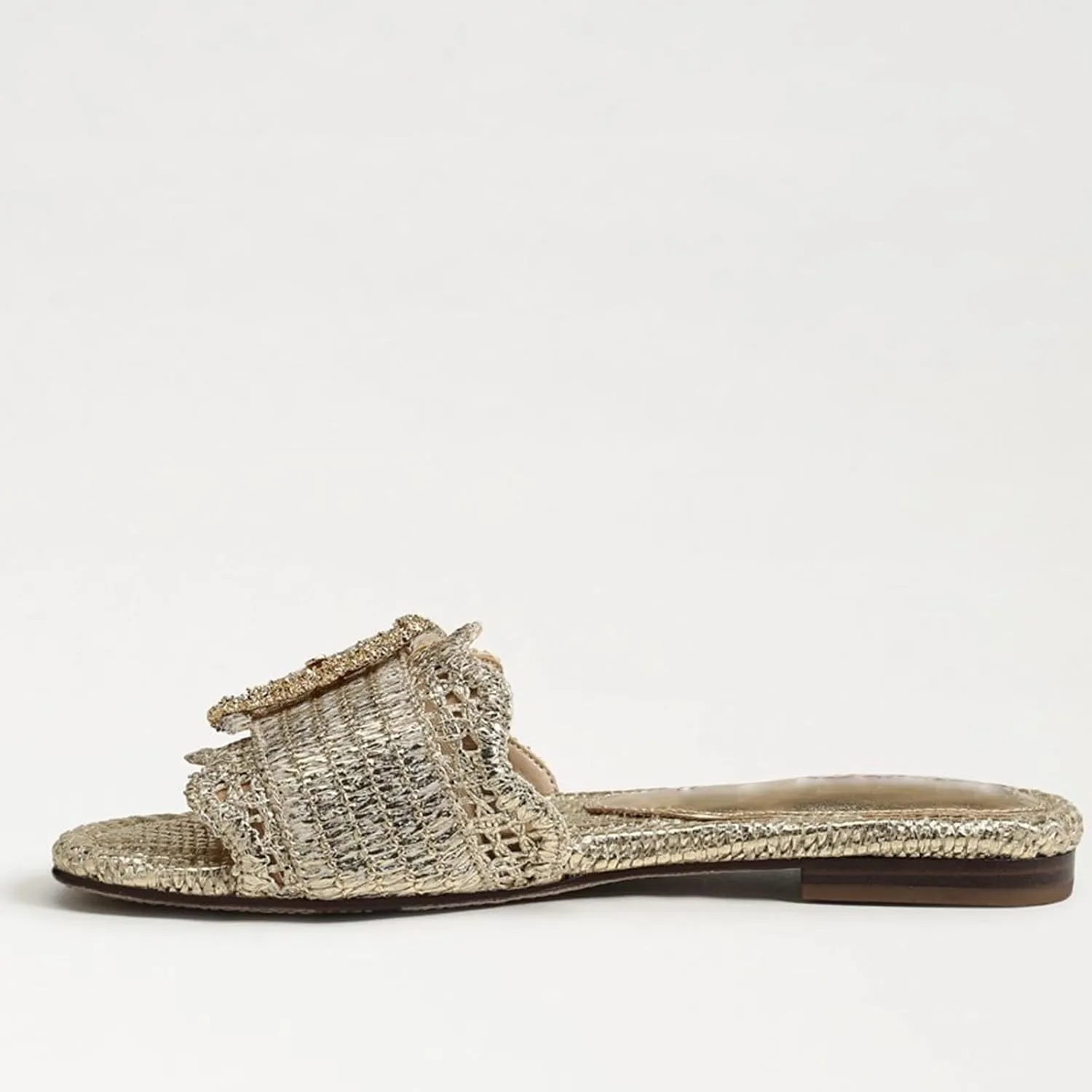 Raffia Sandals for Women Buckle Straw flats Woven Braided Rattan Slides Summer Beach Sandals Comfort Cute Shoes