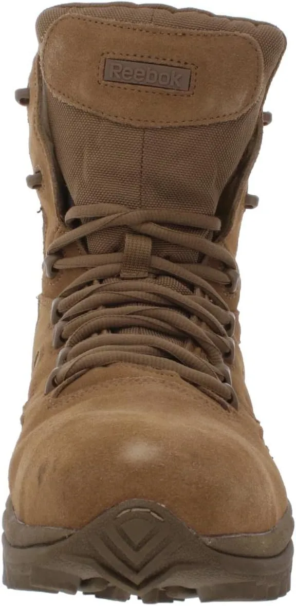 Reebok Men's Rapid Response Rb Safety Toe 8" Stealth Boot with Side Zipper Military & Tactical