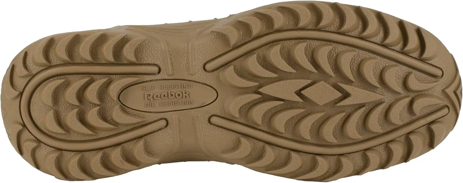 Reebok mens Rapid Response Rb Safety Toe 8" Stealth With Side Zipper Military & Tactical Boot Desert Tan