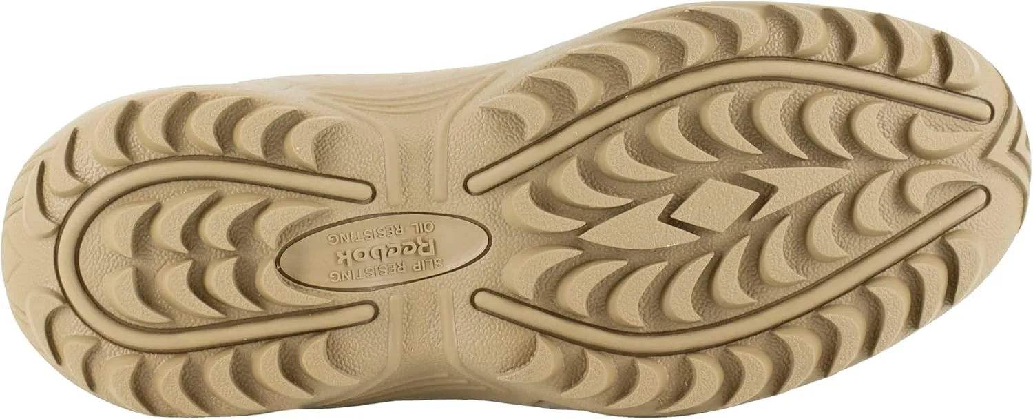 Reebok mens Rapid Response Rb Safety Toe 8" Stealth With Side Zipper Military & Tactical Boot Desert Tan