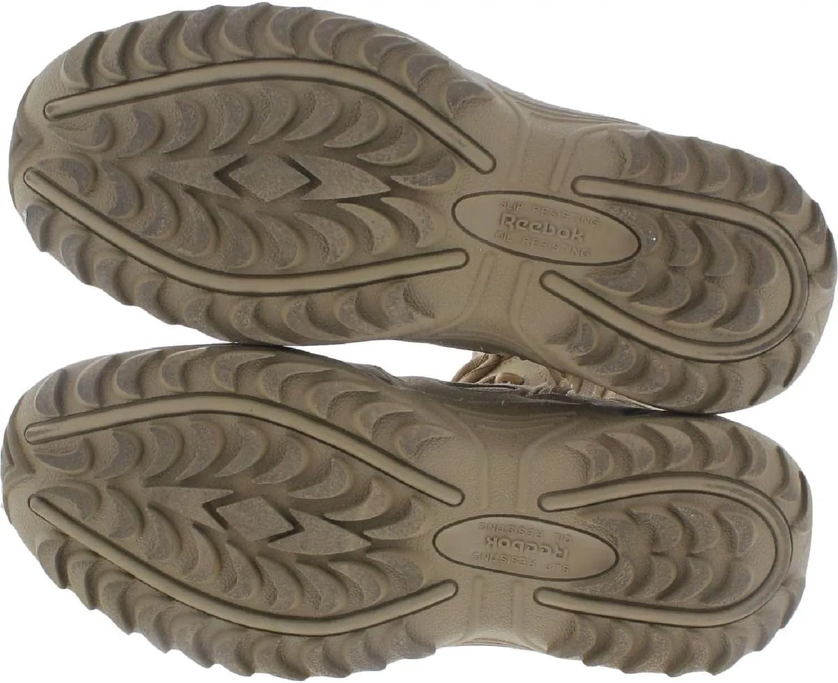 Reebok Work Men's Rb8895 Rapid Response Rb Soft Toe 8" Stealth Tactical Boot with Side Zipper Desert Tan Military
