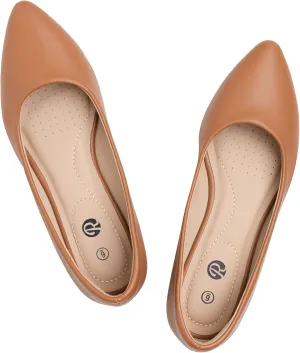 Rekayla Women's Flats Classic Pointed Toe Ballet Flats Shoes for Women Business Casual Office Comfort Slip On Work Flats Shoes Versatile Dress Shoes for Women