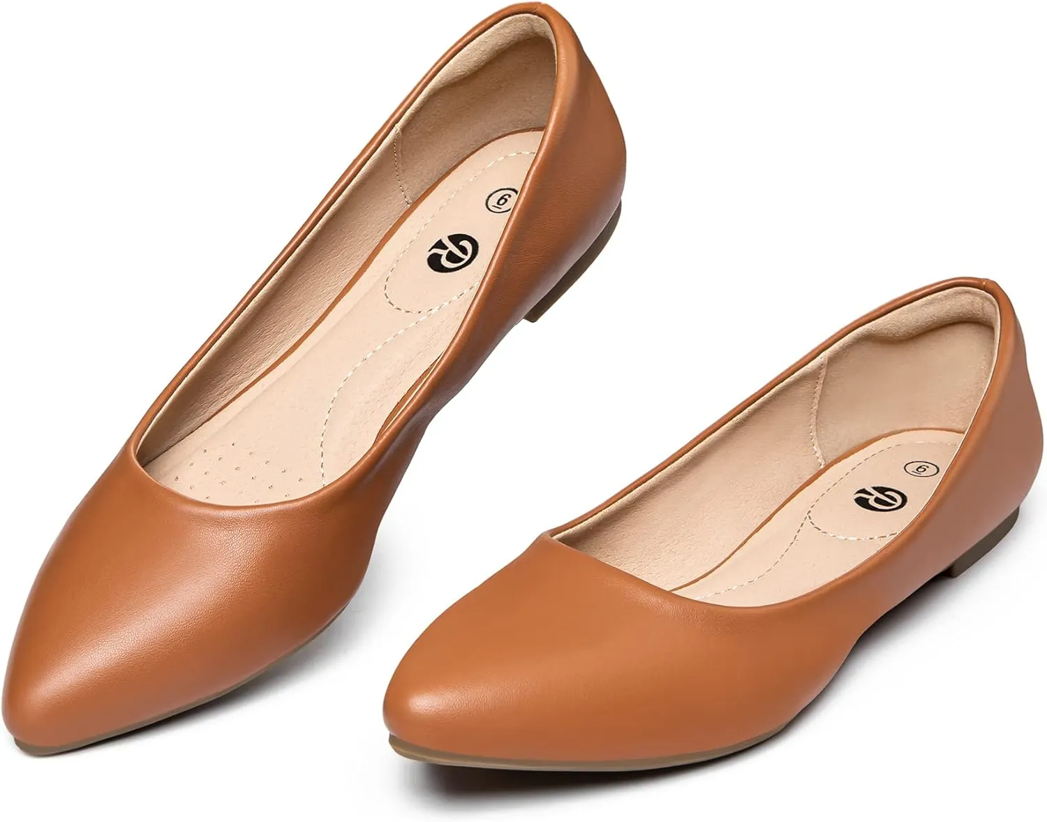 Rekayla Women's Flats Classic Pointed Toe Ballet Flats Shoes for Women Business Casual Office Comfort Slip On Work Flats Shoes Versatile Dress Shoes for Women