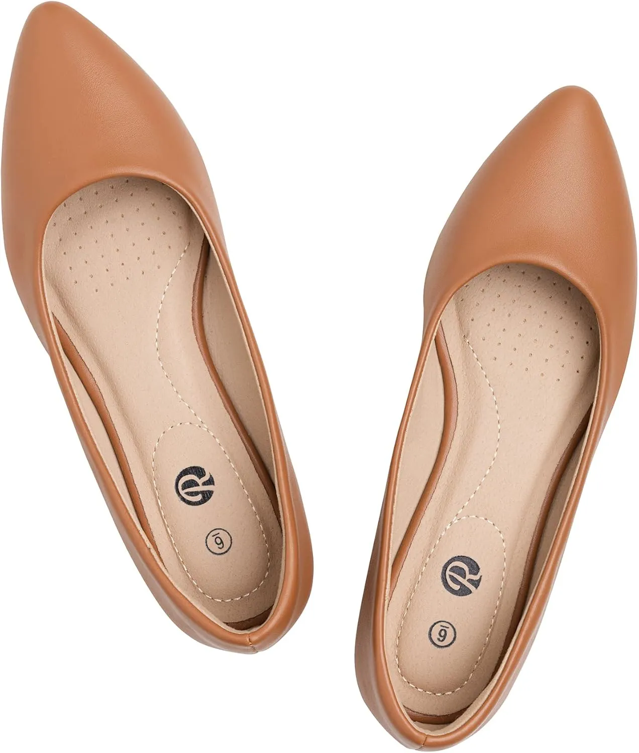 Rekayla Women's Flats Classic Pointed Toe Ballet Flats Shoes for Women Business Casual Office Comfort Slip On Work Flats Shoes Versatile Dress Shoes for Women