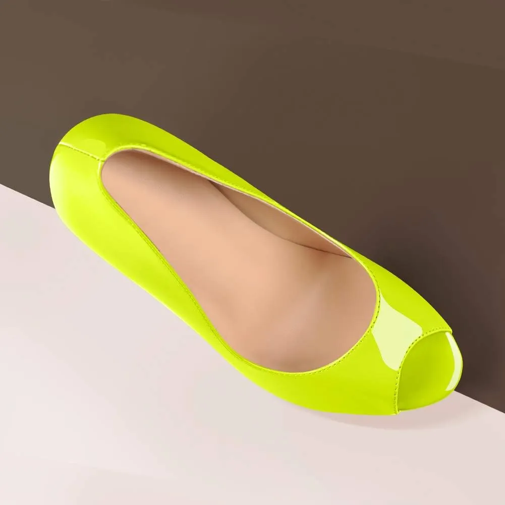 Richealnana Women's Peep Toe Platform Classic Pumps