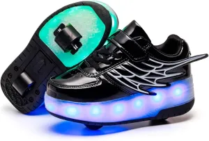 Rolling Skate Shoes for Boys Girls Roller Sneaker with Wheels Fashion Footwear Skate Wheeled Shoe for Kids Christmas Birthday Children Show Gift